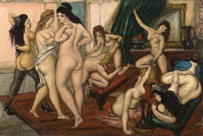 Maurice MAZO (1901-1989) 

Le harem


Huile sur toile


Cachet d’atelier (en bas...