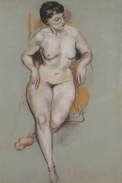 Maurice MAZO (1901-1989) 

NU ASSIS, JAMBES CROISEES, 1950-1960


Pastel


Signé...