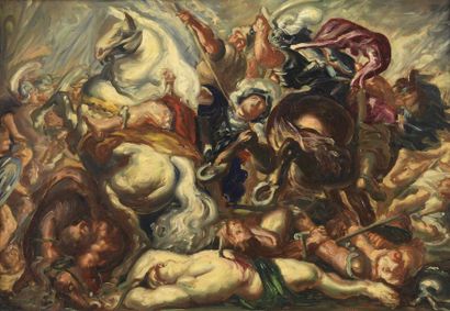 Maurice MAZO (1901-1989) 

D’APRES PIERRE-PAUL RUBENS (1577-1640), LA MORT DE DECIUS...