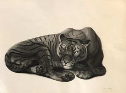 Georges Lucien GUYOT (1885 - 1973) Tigre,...