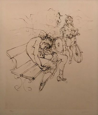 null Hans BELLMER (1902-1975)
Sans titre
Gravure sur papier, signé en bas à droite...