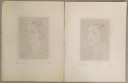 null Lot comprenant :
- Jean BRILLANT (XXème siècle)
Compositions
Deux estampes signées,...