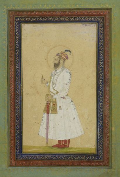 Portrait d'un empereur, Inde Moghole, seconde...