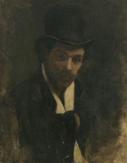 null Ecole française vers 1880


Portrait présumé d'artiste


Huile sur toile. 


Trace...