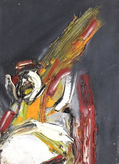  RAQUEL (1925-2014) 
Sans titre, vers 1964 
Huile sur toile. 
Cachet d'atelier...