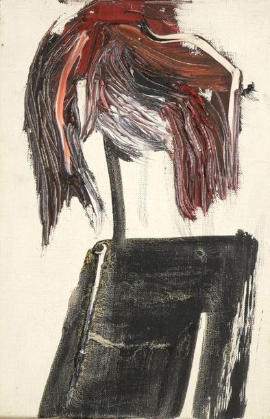  RAQUEL (1925-2014) 
Sans titre, 1964 
Huile sur toile datée au dos. 
Cachet d'atelier....