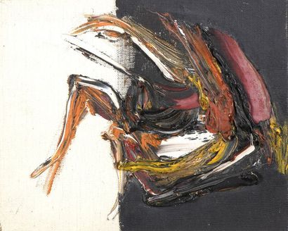  RAQUEL (1925-2014) 
Sans titre, 1964 
Huile sur toile datée au dos. 
Cachet d'atelier...