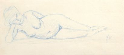 null Félix VALLOTTON (Lausanne 1865 - Paris 1925)


Académie de femme couchée


Crayon...