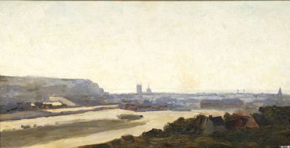 null Attribué à Albert LEBOURG (1849-1928)


La retenue à Dieppe, effet de soleil


Huile...