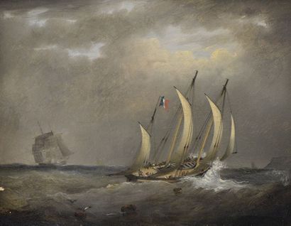 null Nicholas CONDY (1793-1857)


Bateau mixte dans la tempête


Voilier près des...