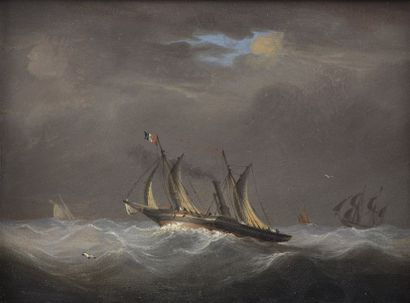 null Nicholas CONDY (1793-1857)


Bateau mixte dans la tempête


Voilier près des...