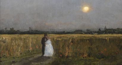 null Attribué à Jules BRETON (1827-1906)


Les Mariés dans les blés


Huile sur panneau...