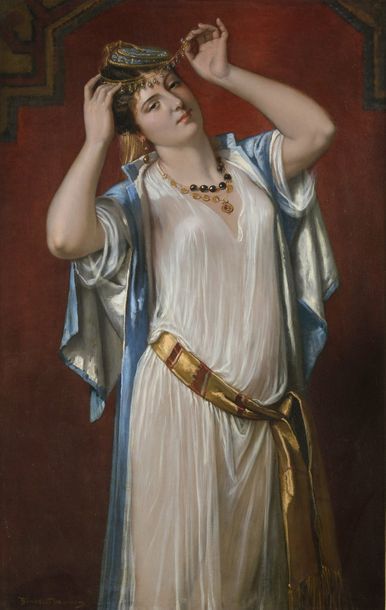 null Bénédict MASSON (1819-1893)


Orientale se parant d’un bijou


Huile sur toile.


Signée...