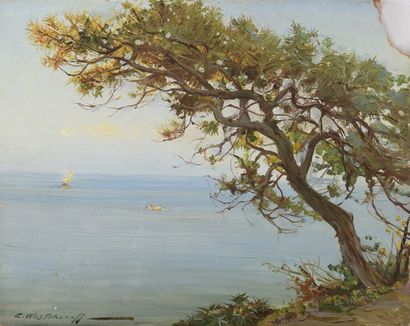 null Konstantin Alexandrovitch WESCHTSCHILOFF (1877-1945) 


Bord de mer en Corse


Huile...