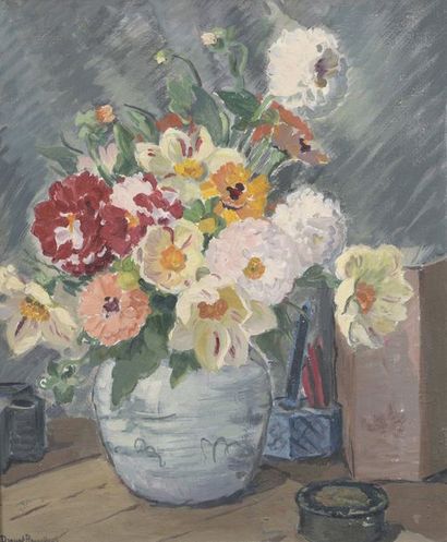 null Suzanne DROUET-REVEILLAUD (1885-1970)


Bouquet de fleurs aux crayons de couleurs


Huile...