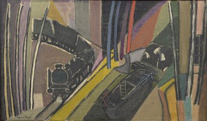 null Suzanne ROGER (1899-1986)


La péniche et le train


Huile sur toile.


Signée...