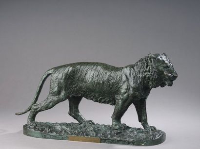 null Christophe FRATIN (1801-1864)


Tigre 


Bronze à patine verte. 


Signé Fratin...