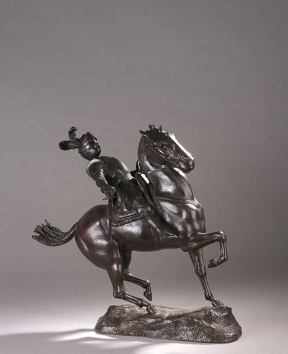 null Jacques FROMENT-MEURICE (1864-1948)


Chevalier en armure 


Statuette équestre...