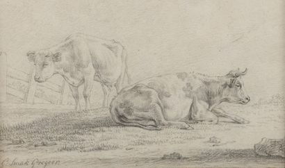 null Gilis Smak GREGOOR (1770-1843)


Vaches couchées


Lot de 3 dessins :


Crayon...