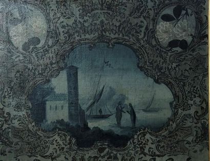 null Ecole du XIXème siècle
Deux huiles sur toile en grisaille représentant des pêcheurs...