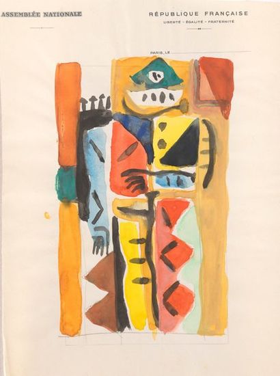 null Carlos CARNERO (1922-1980)


Lot d'environ 4 dessins dans l'esprit de Klee.


Diverses...