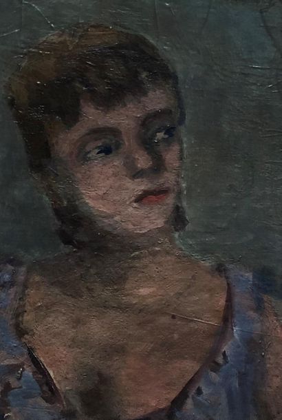 null Robert PIKELNY (1904-1986)
Petit portrait de femme
Huile sur isorel, signé en...