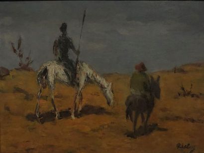 null Robert PIKELNY (1904-1986)
Don Quichotte de la Mancha
Huile sur isorel, signé...