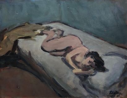 null Robert PIKELNY (1904-1986)
Femme nue allongée sur son lit
Huile sur toile, signée...