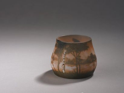 null D’ARGENTAL
Vase à décor de canards dégagé à l’acide.
H. 6 cm.