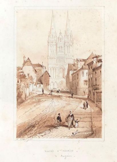null Adolphe ROUARGUE (1810-c.1870)
Suite de dix techniques mixtes sur papier représentant...