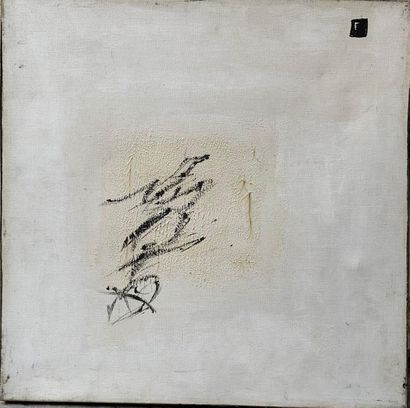 null Aline GAGNAIRE (1911-1997)
L'homme qui court, 1980
Acrylique sur toile signée,...