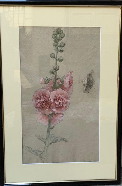 null Ecole du XXème siècle
Nature morte aux fleurs
Aquarelle et crayon.
45 x 25,5...