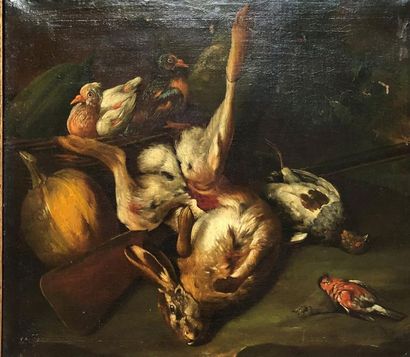 null D'après Jan FYT (1611-1661)
Nature morte au lièvre
Huile sur toile
Petis manques...