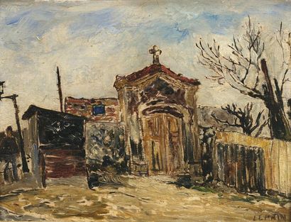 null Marcel LEPRIN (1891 - 1933)
La petite chapelle de la rue Bonne, Montmartre
Huile...