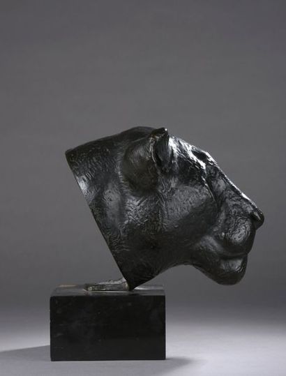 null Georges GUYOT (1885-1973)


Tête de lionne, vers 1940


Épreuve en bronze à...