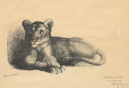 null Georges Lucien GUYOT (1885-1973)


Lionne


Lithographie signée, datée 1936,...