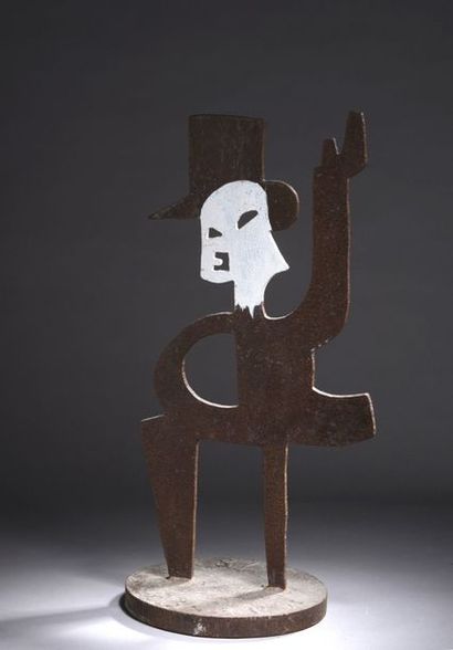 null Ricardo MOSNER (né en 1948)


Homme au chapeau, 1992


Sculpture en acier peint,...