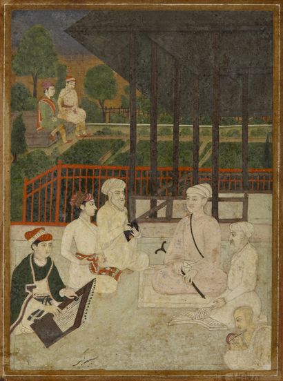 THE MYSTIC AND POET KABIR WITH ATTENDANTS, INDIA, MUGHAL, LATE 17TH-EARLY 18TH CENTURY... Gazette Drouot