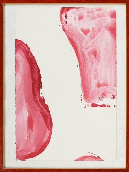  Claude VIALLAT (né en 1936). Empreintes - 1984. Gouache sur papier. 50 x 33 cm Gazette Drouot