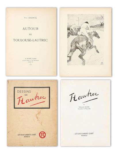  Henri de TOULOUSE-LAUTREC (1864-1901) Réunion de 2 ouvrages : - Dessins de Lautrec... Gazette Drouot