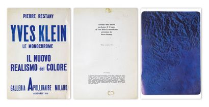  Yves KLEIN (1928-1962) Le Monochome, Il nuovo realismo del colore - 1961 Textes... Gazette Drouot