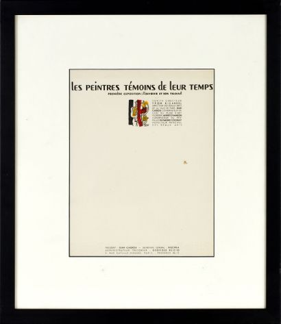  Fernand LEGER (1881-1955) Les peintres témoins de leur temps - 1951 Papier à en... Gazette Drouot