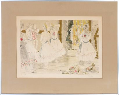  Maurice BRIANCHON (1899-1979) Les communiantes Lithographie en couleur sur papier... Gazette Drouot