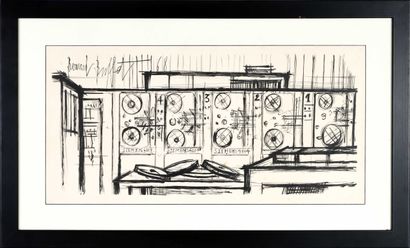  Bernard BUFFET (1928-1999) Siemens - 1968 Lithographie en noir sur papier Signé... Gazette Drouot