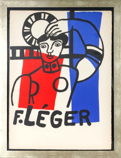 Fernand LEGER (1881-1955) Danseuse tricolore au tambourin - 1955 Lithographie en... Gazette Drouot