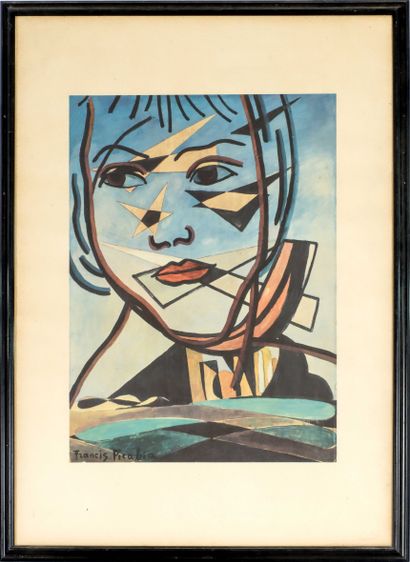  Francis PICABIA (1879-1953) Transparence Color print on paper Signed (in the plate)... Gazette Drouot