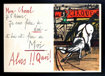  Bernard BUFFET (1928-1999). L’écuyère - 1968. Lithographie en couleur sur papier.... Gazette Drouot