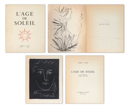  Pablo PICASSO (1881-1973), d’après. L’age du soleil - 1950. Textes de Robert J.... Gazette Drouot