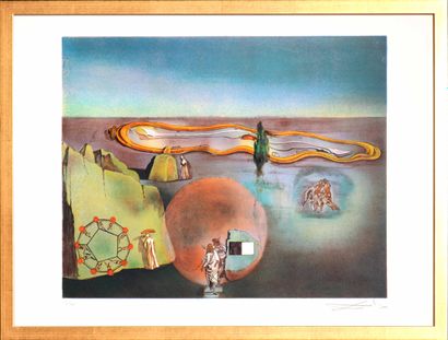  Salvador DALI (1904-1989) La recherche du temps perdu Lithographie en couleur sur... Gazette Drouot