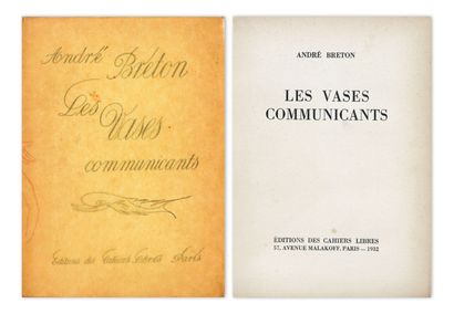 SURRÉALISME André BRETON Les Vases communicants - 1932 Éditions des cahiers libres... Gazette Drouot